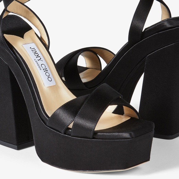 Jimmy Choo Gaia 140 Platform heeled sandals sz 37.5 - Picture 13 of 16